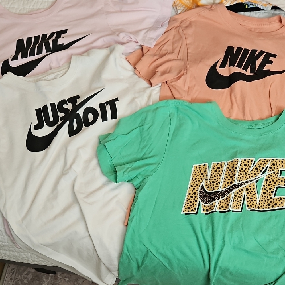 Nike Men's Short Sleeve Tees - Pink, Orange, Green, White